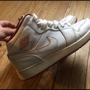 White Nike Air Jordan’s